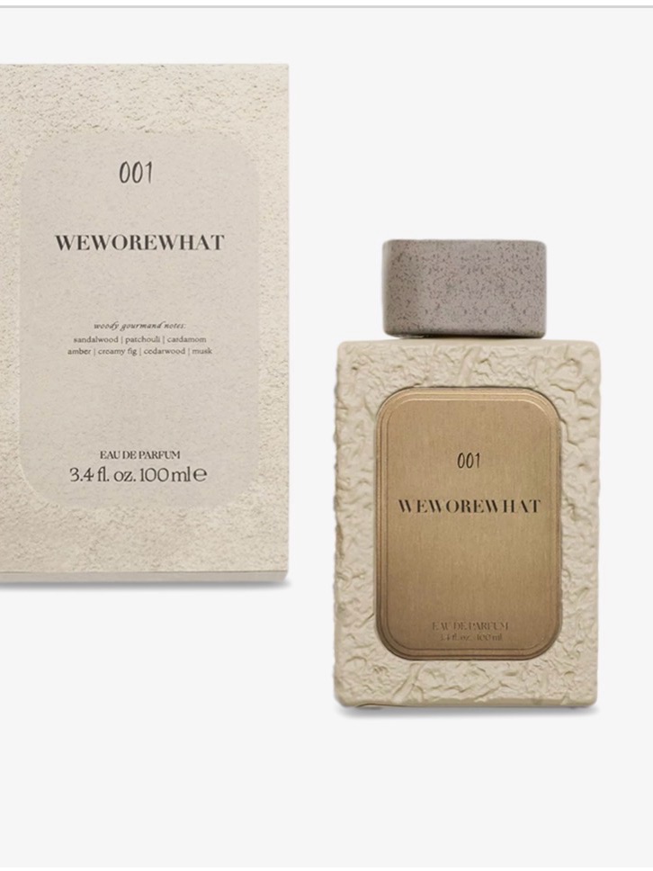 Weworewhat 001 Textured Beige Bottle With Gold Plaque